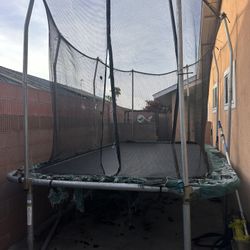 Large Rectangular Enclosed Trampoline 