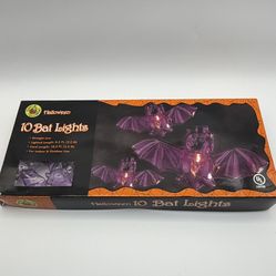 Halloween String Light Bats 10 On String Vintage 2003