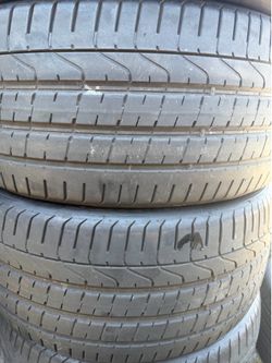 (2) 285/35R22 PAIR OF USED TIRES PIRELLI P ZERO 60% LIFE !!