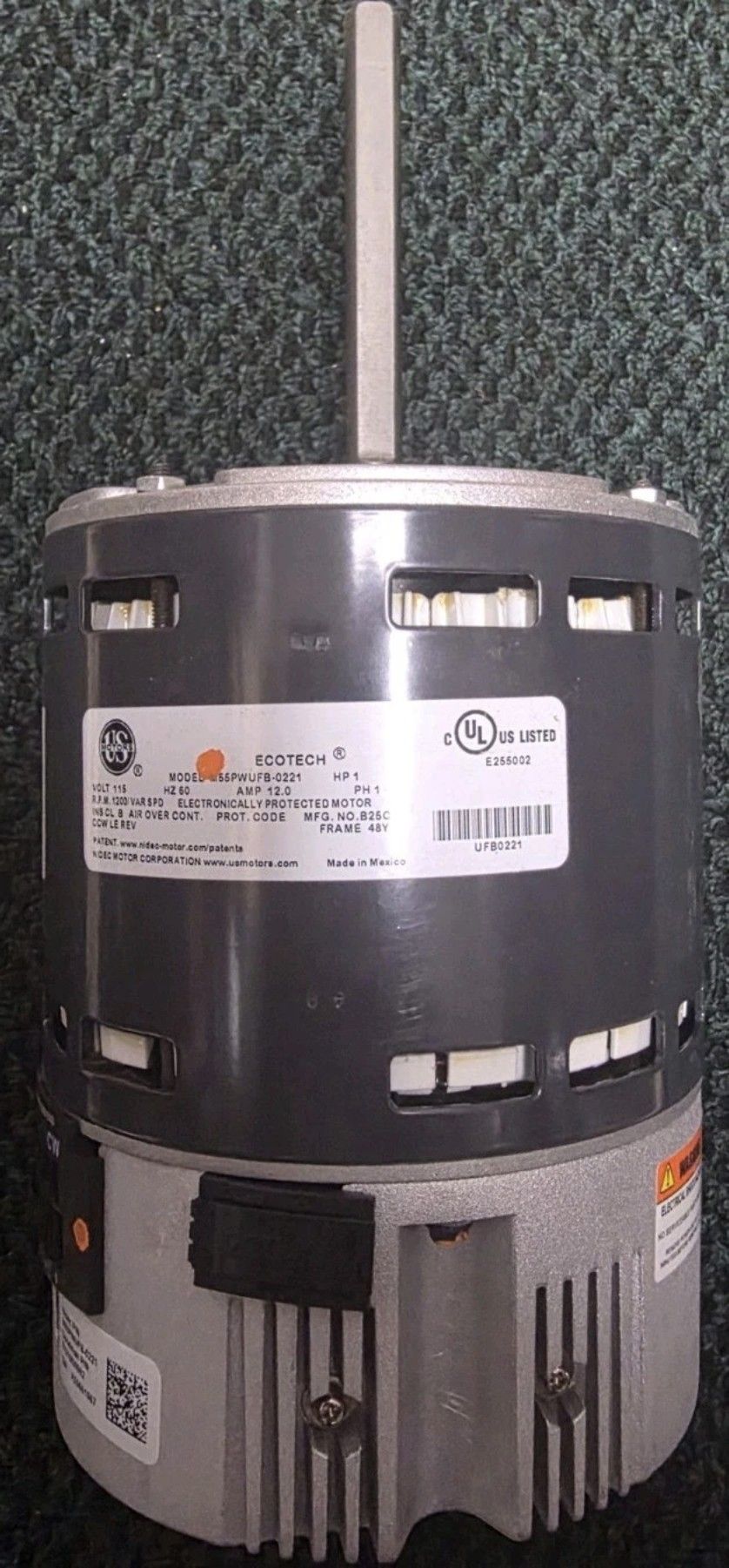 NIDEC/ US MOTORS 0131M00982S 1HP MOTOR AND ECM BRAND NEW