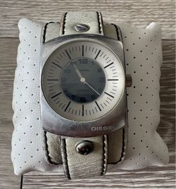 Vintage Diesel men's wristwatch featuring a distinctive oversized square case