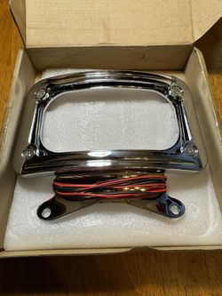 NEW Harley Curved LED License Plate Frame Chrome Or Black 2006-2023 Models