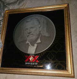 Attention collectors. Vintage Dos Equis advertising mirror.