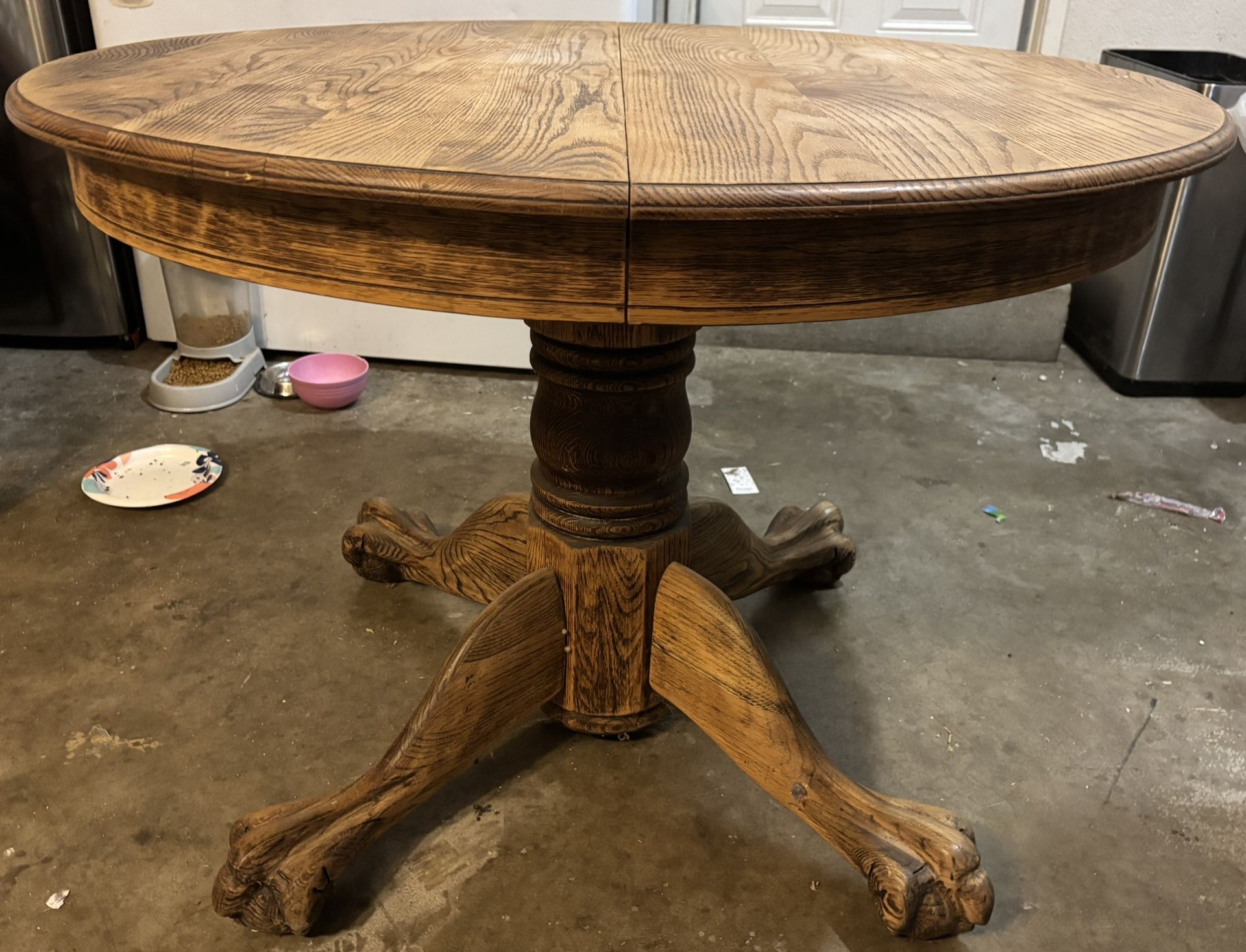 Oak Claw foot Table