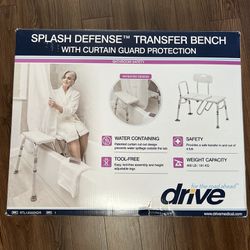 Drive Splash Defense Transfer Bench w Curtain Guard Protection