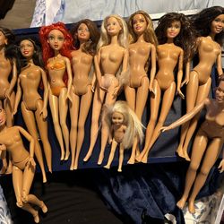 Lot Of 11 Vintage Mattel Barbie Dolls