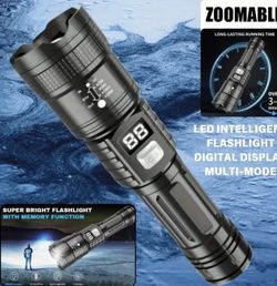 Rechargeable High-Power LED Flashlight – Zoomable Spotlight