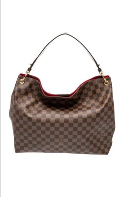 Louis Vuitton Hobo
Brown Coated Canvas
Monogram Pattern & Damier Ebene Pattern
Brass Hardware
Leather Trim
Flat Handle & Single Shoulder Strap
Leather