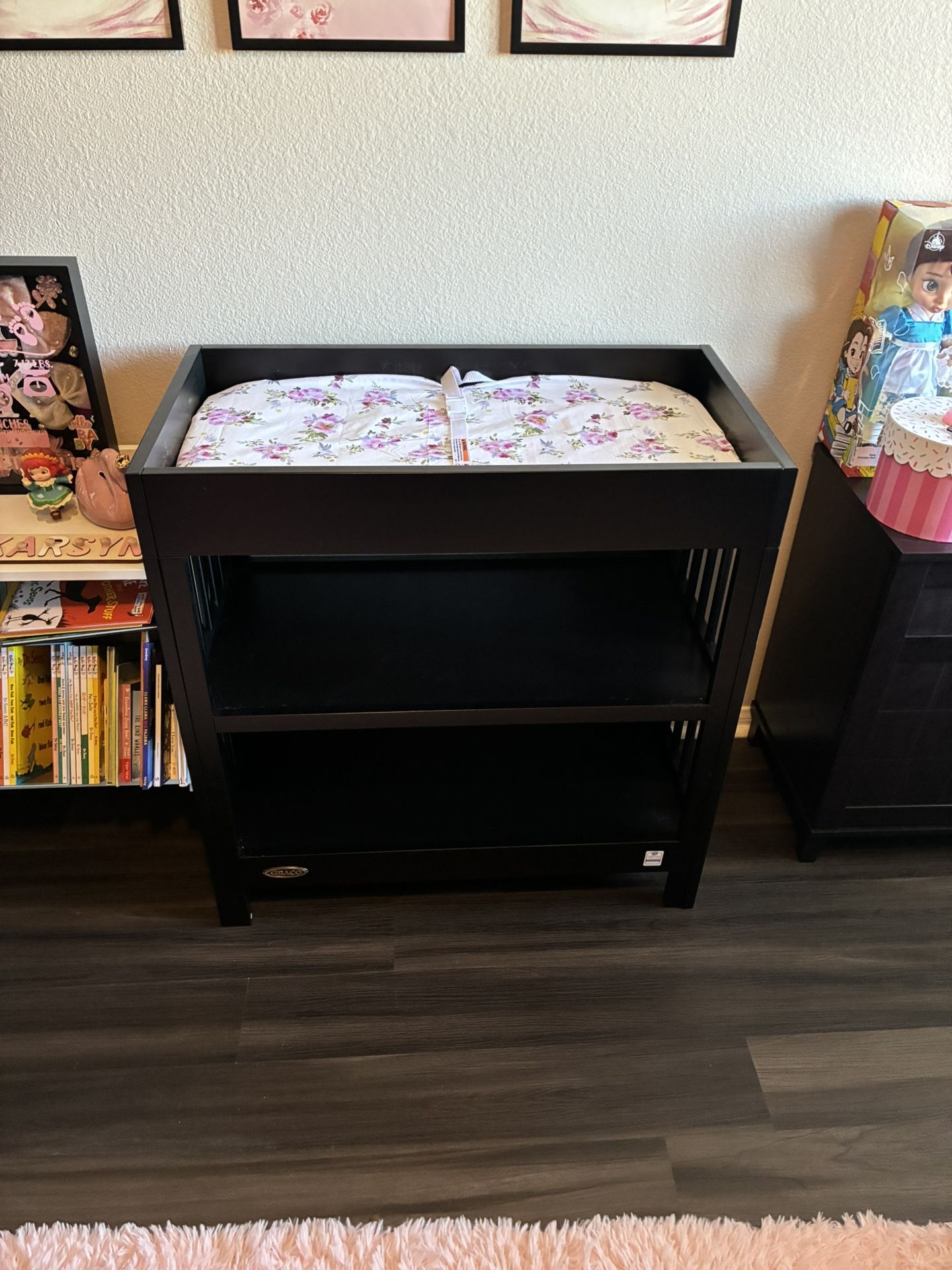 Graco Black Changing Table New