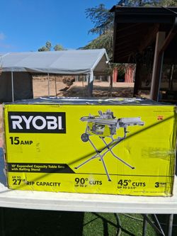 Ryobi 10" expanded capacity table saw with Rolling stand