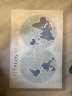 24” x 36” Framed World Map Wall Art