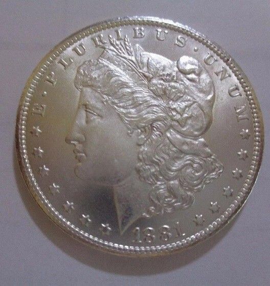 1881 CC Morgan Silver Dollar Carson City High Grade Rare Uncirculated Cleaned