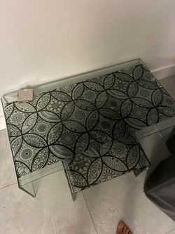 2 crystal coffee tables