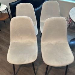 4 Velvet Chairs