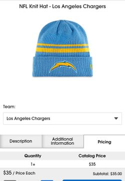 NFL Los Angeles Chargers Men’s New Era Cold Weather Knit Hat