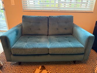 City Home Peacock Blue Loveseat – $225 OBO