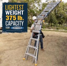 5 in 1 Multi Position Pro 26 Ft. Reach Aluminum Adjustable Multi Position Ladder