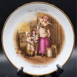 Decorative Plate "Cries of London" "Milk Below Maids" Tuscan Fine English Bone China 8"