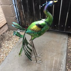 Outdoor Metal Peacock Decoration