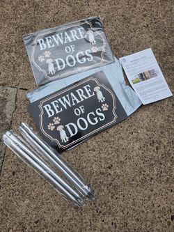 Beware of dog signs