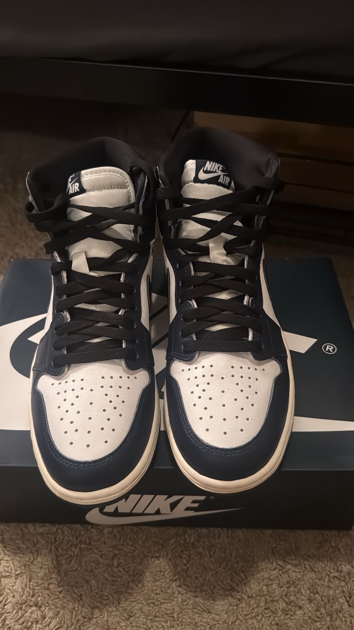 jordan navy 1’s