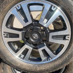 Toyota Tundra  Rims And Tires 5 Lugs Like New Condition  Size 20