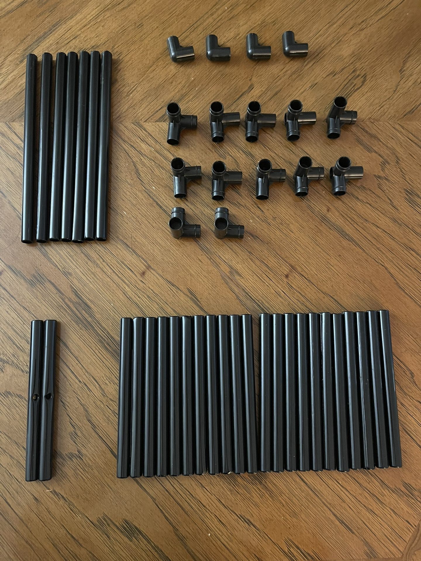 Random Light Weight Black Metal Pipes and Connectors (See Description!!)