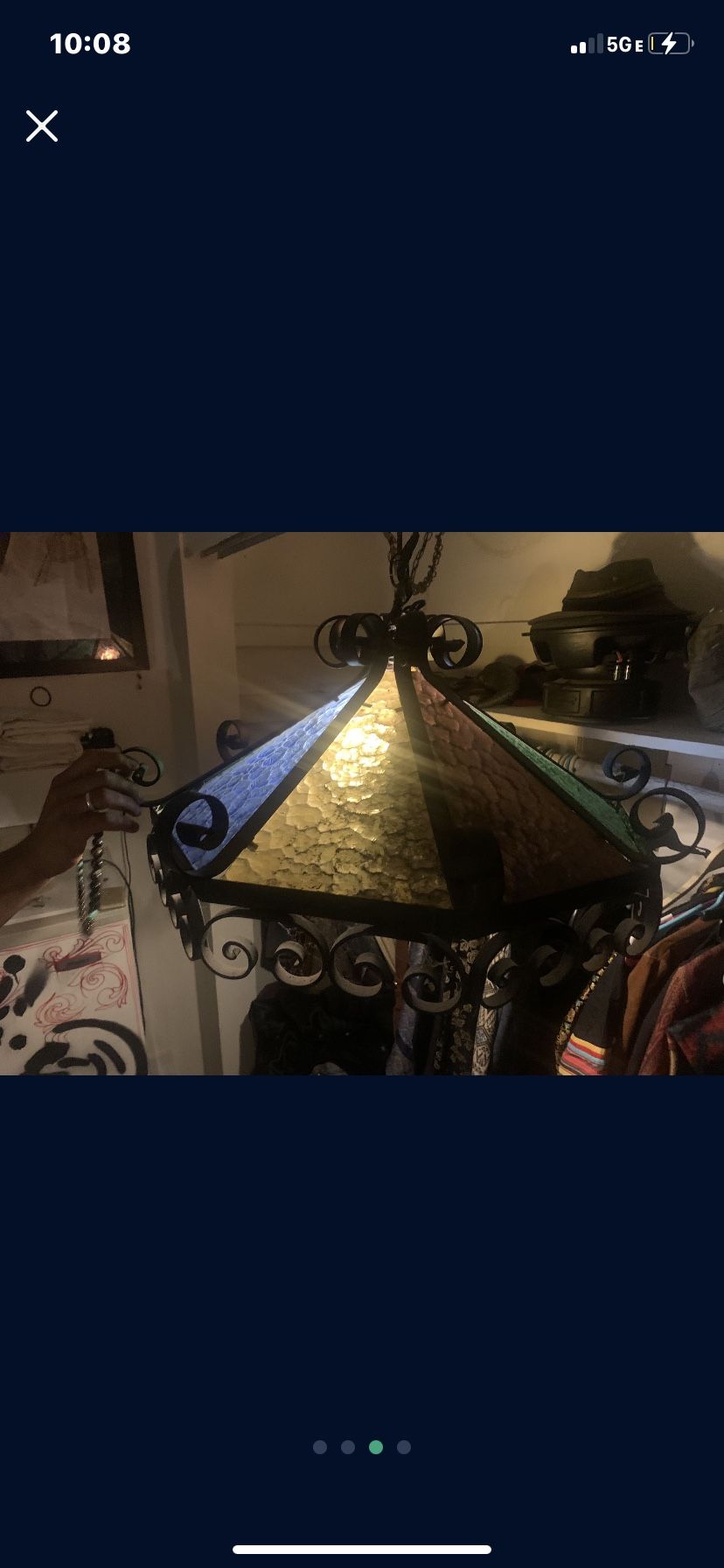 Stained Glass Chandelier