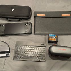 1tb LCD STEAMDECK with Keyboard, Dock, Portable Monitor And XR Glasses