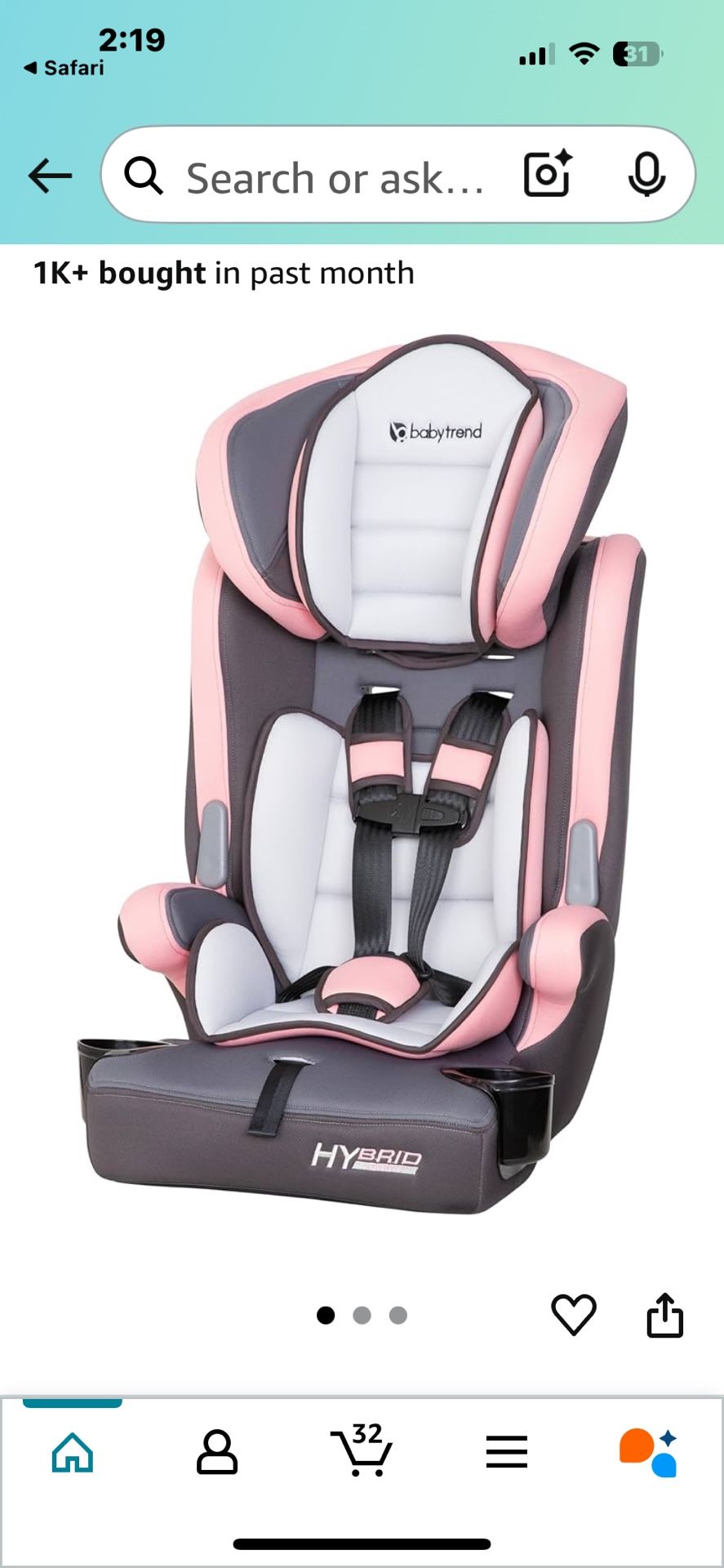 Baby Trend Hybrid™ 3-in-1 Combination Booster Seat