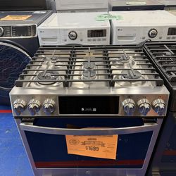 GE Profile 30" Smart Home Slide-In Front-Control Range