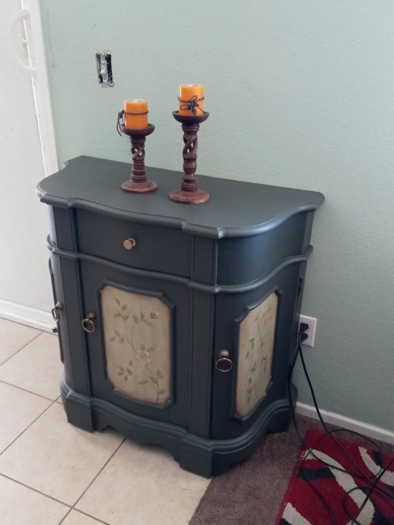 Beautiful Grey Entry Cabinet 34 W. 34 H. 16 D.