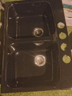 Black Cast Iron Sink