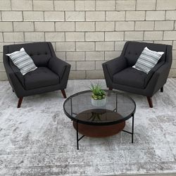 *Free Delivery* Modern Gray Chairs Couch Sofa