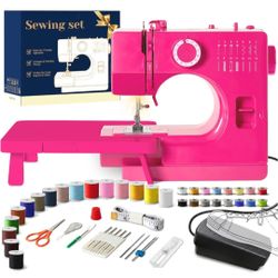 Portable Mini Sewing Machine for Beginners, 14 Stitches,