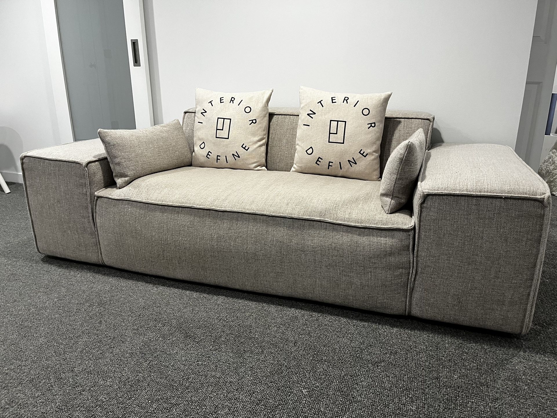 Interior Define Modern Sofa - Fabric Dove