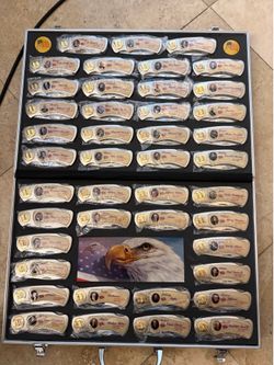 Presidential collectible knife set /pocket knives 43 total