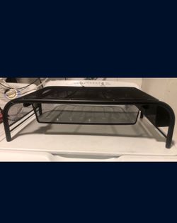 Black Monitor Stand with Storage (NWT!)
