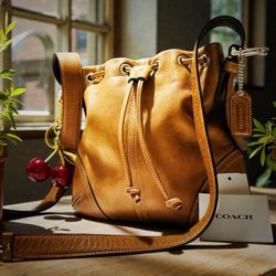 Vintage Coach Soho Shoulder Bag Brown Leather 