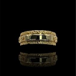 ANILLO 14K CHINO LINK CON CORTE GRECO 