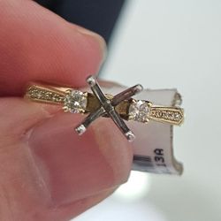 Gold Engagement Ring Setting Size 7