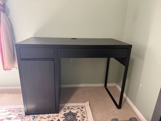 KEA MICKE Study Desk (Black-Brown)