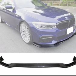 Fits 17-20 BMW G30 5 Series M Sport Front Bumper Lip - Real Carbon Fiber