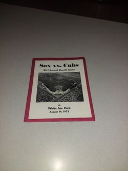 EXTREMELY RARE VINTAGE 1972 CHICAGO WHITE SOX VS. CHICAGO CUBS 23RD ANNUAL BENEFIT GAME PRESS PACK WITH TEAM PHOTOS