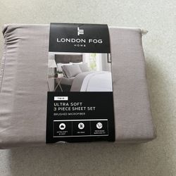 London Fog Home Twin Ultra Soft 3 Pc Sheet Set Brushed Microfiber