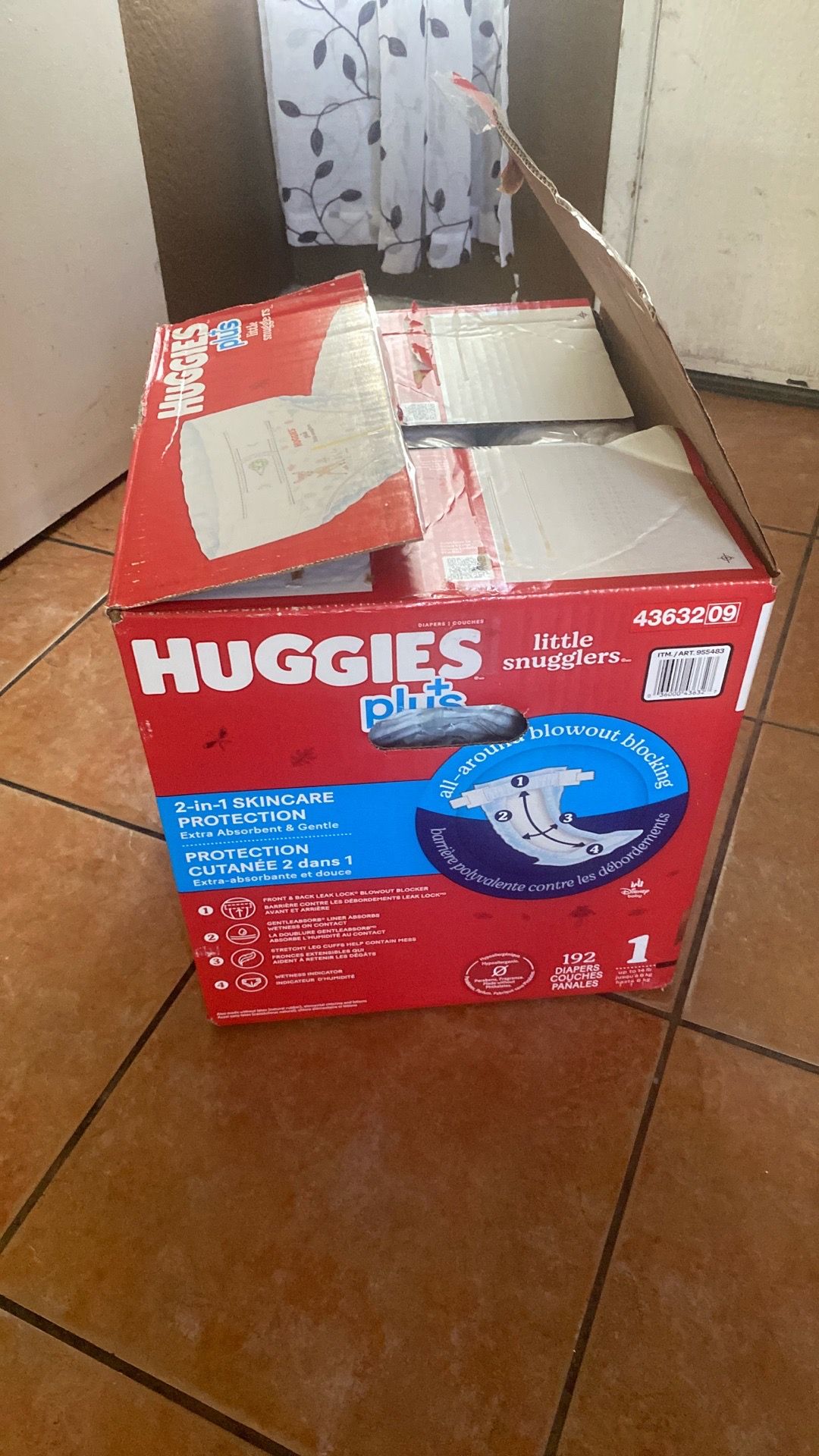 Huggies 192 count size 1 diapers