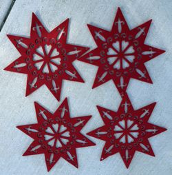 4 Felt Stars 