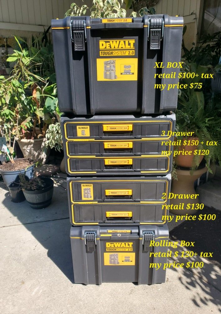 DeWalt Toughsytem 2.0 And DXL 2.0 Mobile Tool Boxes