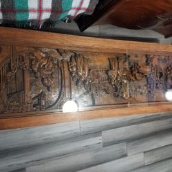 Oriental Coffee Table And Two End Tables Very Good Condition With Glass