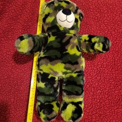 BAB Camo Camouflage Teddy Build A Bear 16" Armed Forces Plush Stuffed Animal